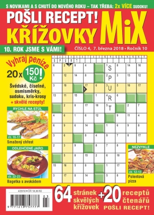 Pošli recept Křížovky MiX 4/2018