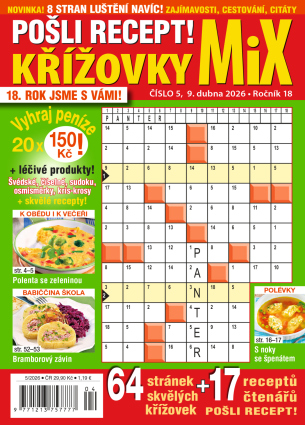 Pošli recept Křížovky MiX 5/2026