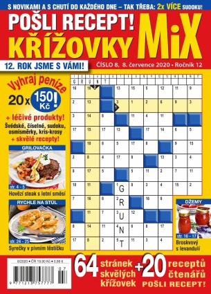 Pošli recept Křížovky MiX 8/2020