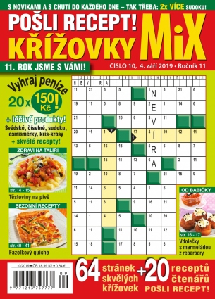 Pošli recept Křížovky MiX 10/2019