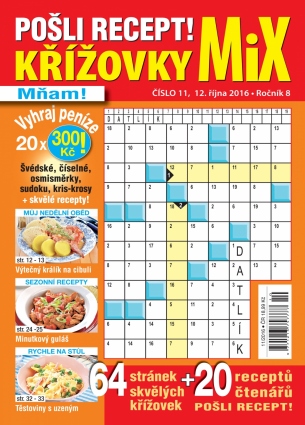 Pošli recept Křížovky MiX 11/2016