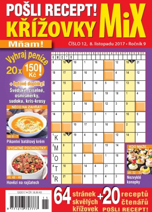 Pošli recept Křížovky MiX 12/2017