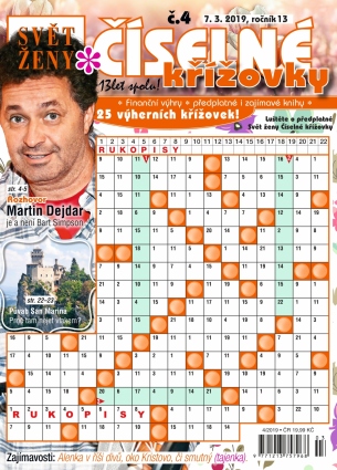 Svět ženy Číselné křížovky 4/2019
