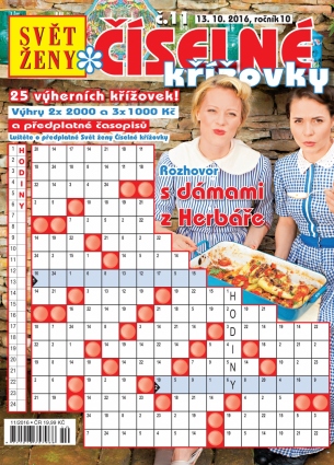 Svět ženy Číselné křížovky 11/2016